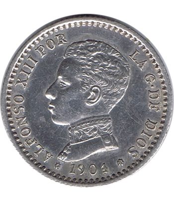 Moneda de España 50 céntimos de Plata 1904 *04 Alfonso XIII PC V.  - 1