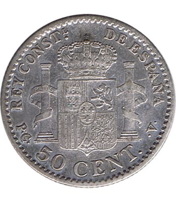 Moneda de España 50 céntimos de Plata 1910 *10 Alfonso XIII PC V.  - 2