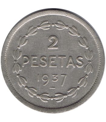 Moneda 2 pesetas 1937 Gobierno de Euzkadi.  - 1