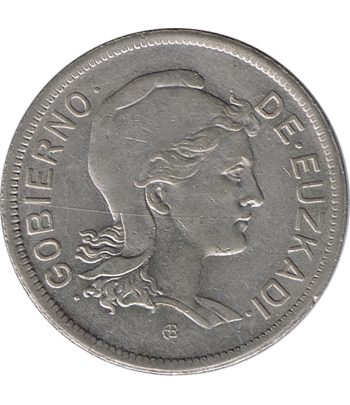 Moneda 2 pesetas 1937 Gobierno de Euzkadi.  - 2