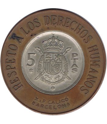 Medalla Reincorporación Internacional de España 5 pesetas 1975  - 1