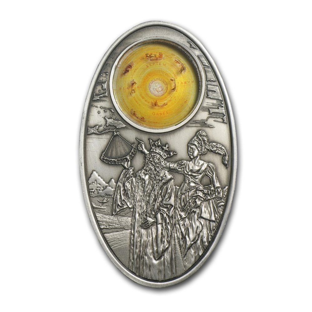 Moneda Fiji 2012 10 Dollars Almagest de Ptolomeo. Plata  - 1