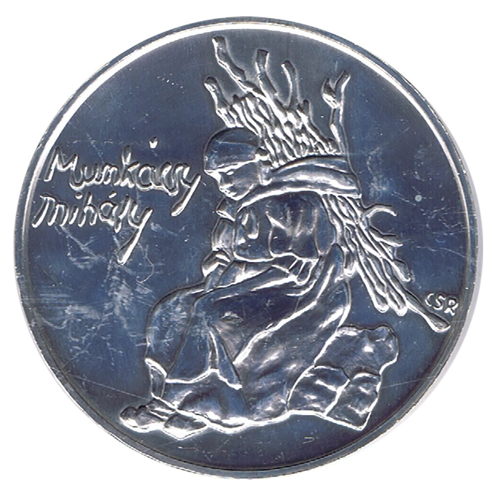 Moneda 200 Florines Hungría 1976 Mihaly Munkacsy. Plata  - 1