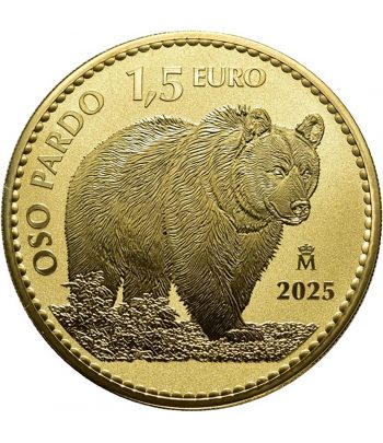 Moneda de España 1.5€ Oso Pardo onza de oro 2025  - 1