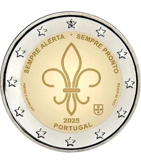 moneda 2 euros Portugal 2024 Movimiento Scout  - 1
