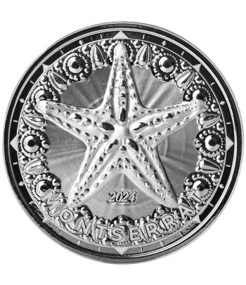 Moneda de plata 2$ Montserrat Estrella de Mar 2024  - 1