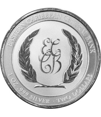 Moneda de plata 2$ Montserrat Estrella de Mar 2024  - 2