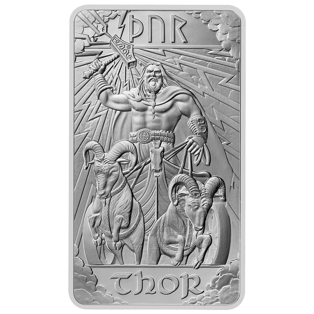 Moneda de plata Gran Bretaña 2024 Lingote. Thor  - 1