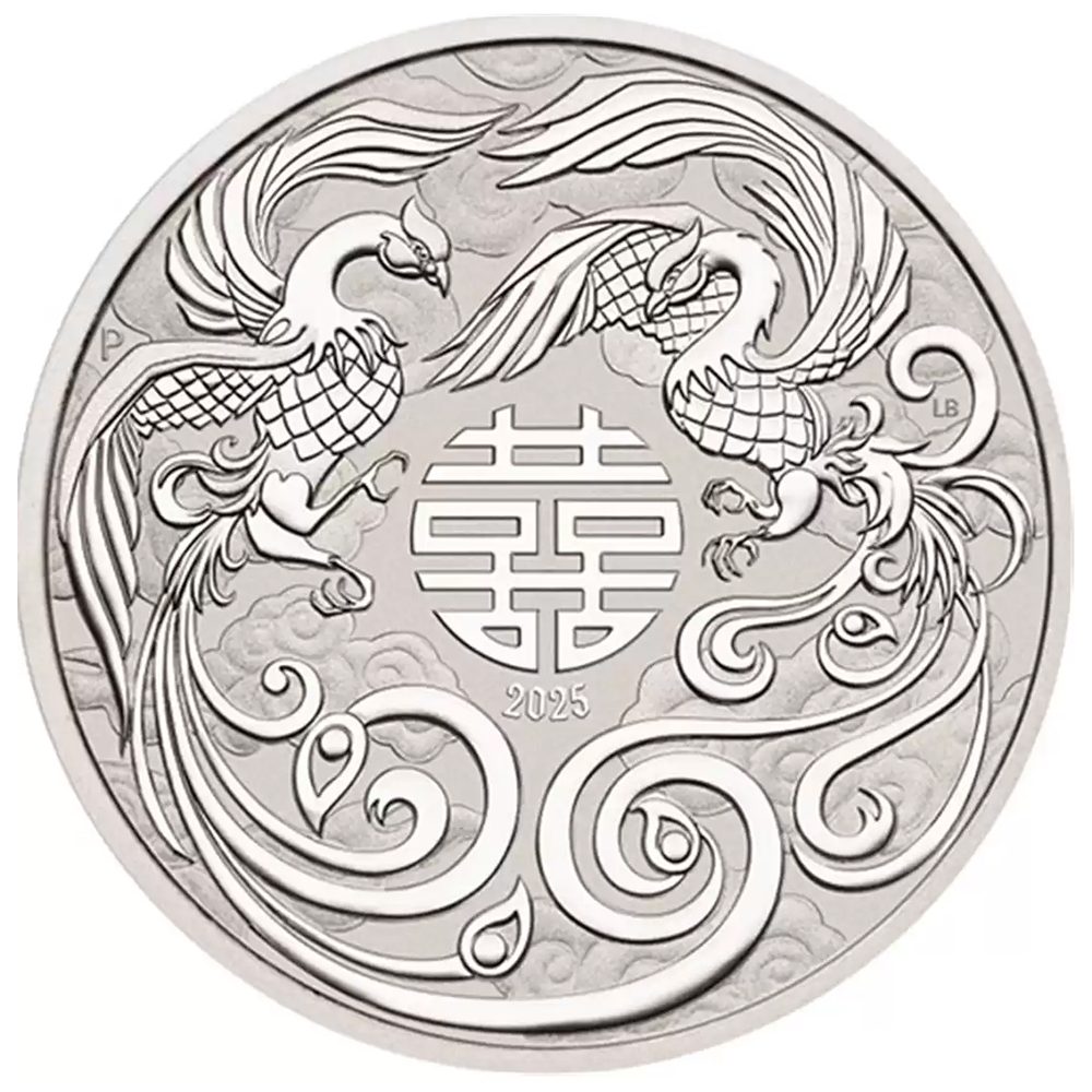 Moneda de plata 1$ Australia Doble Fenix 2025  - 1