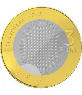 moneda Eslovenia 3 Euros 2012 Bimetálica  - 1