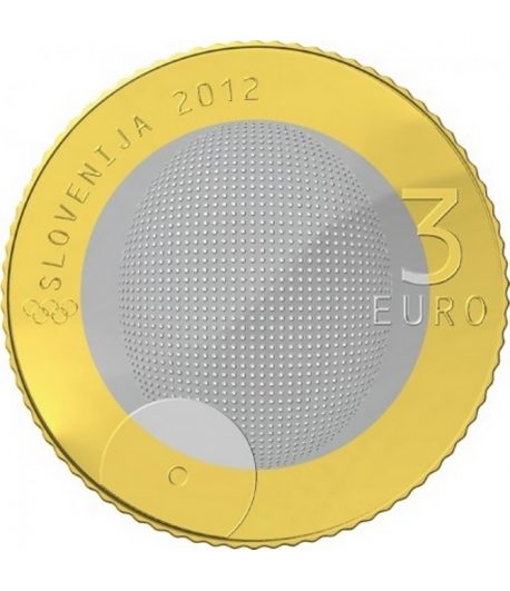 moneda Eslovenia 3 Euros 2012 Bimetálica - 1 moneda Eslovenia 3 Euros 2012 Bimetálica - 1