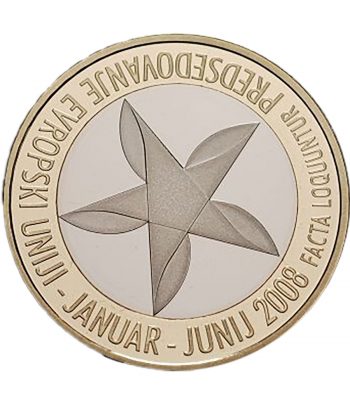 moneda Eslovenia 3 Euros 2008 Bimetálica  - 2