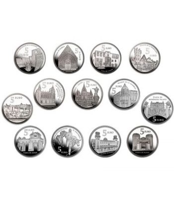 Capitales de provincia 52 monedas 5€ plata. Colección completa  - 2