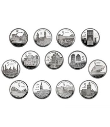 Capitales de provincia 52 monedas 5€ plata. Colección completa  - 4