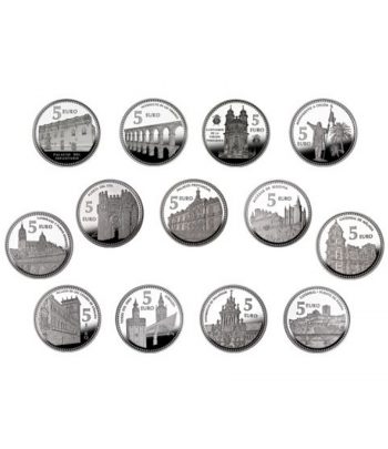 Capitales de provincia 52 monedas 5€ plata. Colección completa  - 5