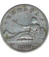 2 Pesetas Plata 1869 *69 Gobierno Provisional.  - 1
