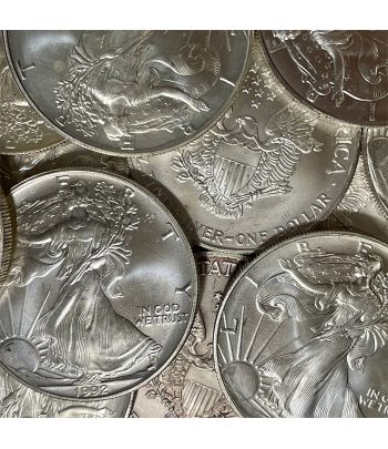 Lote 18 Monedas de plata USA 1 Dollar Liberty 1992. Inversión  - 1