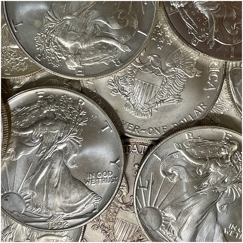Lote 18 Monedas de plata USA 1 Dollar Liberty 1992. Inversión  - 1