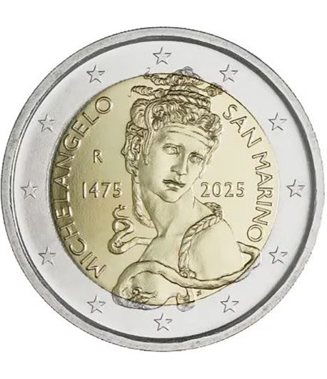 moneda 2 euros San Marino 2025 Michelangelo - 1 moneda 2 euros San Marino 2025 Michelangelo - 1