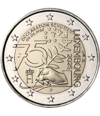 moneda 2 euros Luxemburgo 2025 Declaración Schuman  - 1