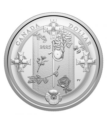 Dollar plata Proof Canada 2025 Tumba Soldado Desconocido..  - 1