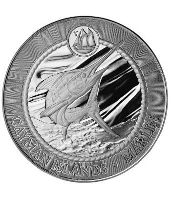 Moneda de plata 1$ Islas Cayman 2025 Pez Marlin.  - 1