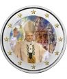 moneda 2 euros Papa León XIV 2025. Color  - 1