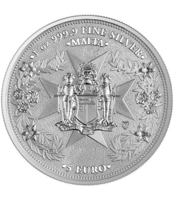 Moneda de plata 5 Euro Malta 2025 Golden Eagle.  - 2
