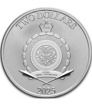 Moneda de plata 2$ Niue Iron Man vs. Ultron 2025.  - 2