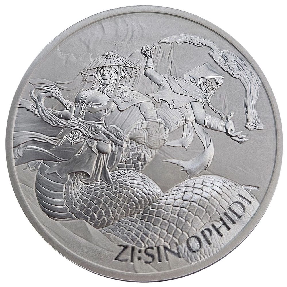 Moneda de plata 1 Clay Corea 2025 Zi:Sin Ophidia.  - 1