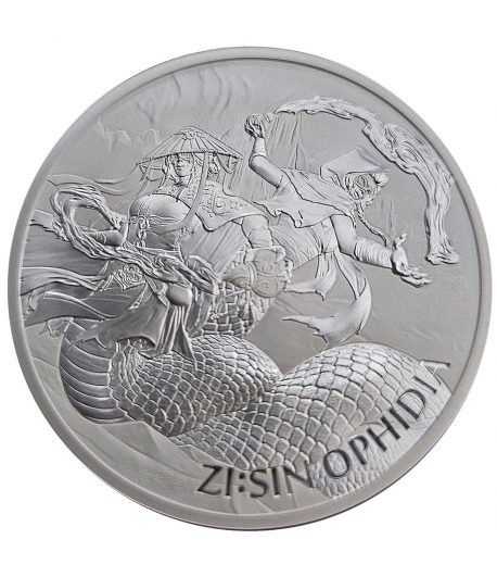 Moneda de plata 1 Clay Corea 2025 Zi:Sin Ophidia. - 1 Moneda de plata 1 Clay Corea 2025 Zi:Sin Ophidia. - 1