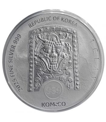 Moneda de plata 1 Clay Corea 2025 Zi:Sin Ophidia.  - 2