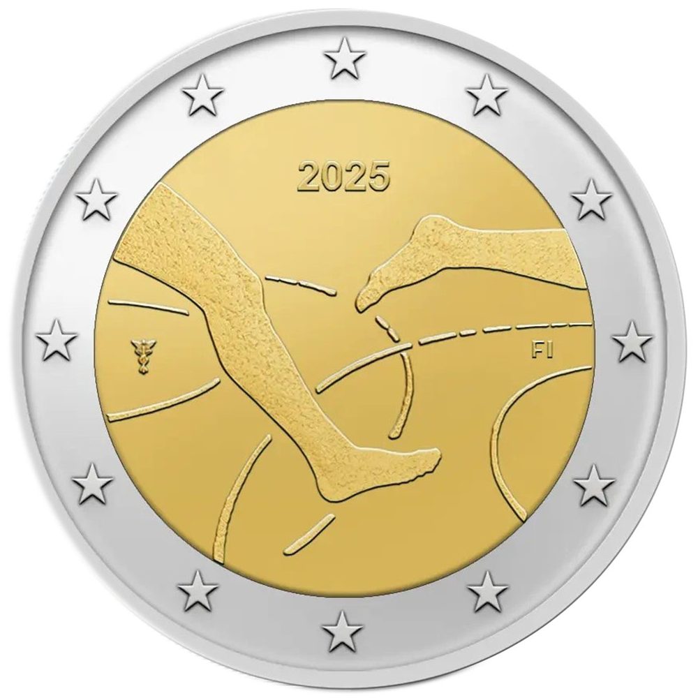 moneda 2 euros Finlandia 2025 Atletismo  - 1