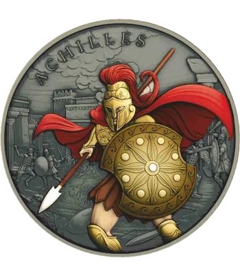 Moneda onza de plata Estados Unidos Achilles. Color  - 1