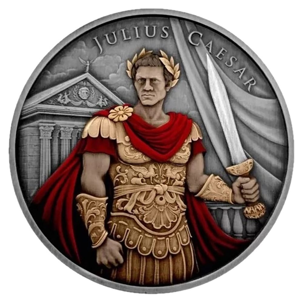 Moneda onza de plata Estados Unidos Julius Caesar. Color  - 1