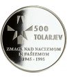 Eslovenia 500 Tolarjev 1995 Derrota Fascismo. Plata  - 1