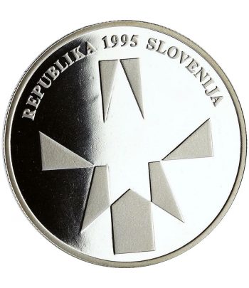Eslovenia 500 Tolarjev 1995 Derrota Fascismo. Plata  - 2