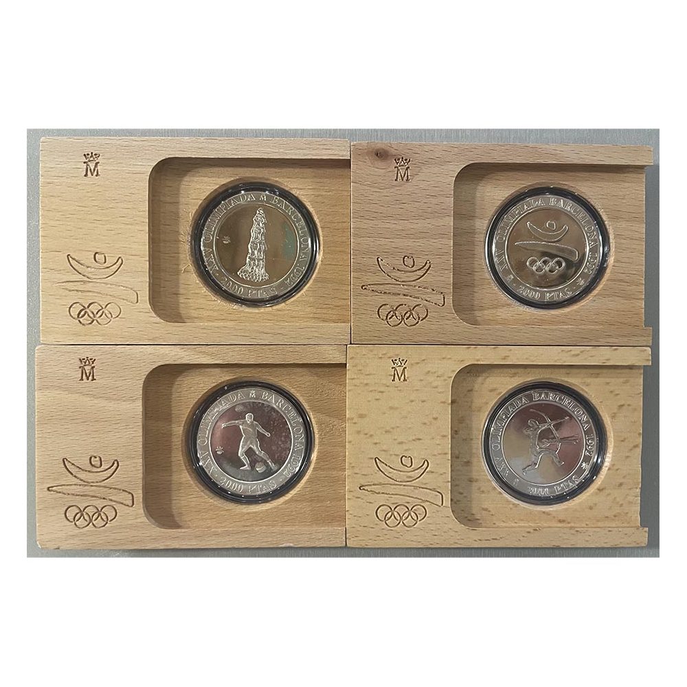 Monedas de plata 2000 pesetas Barcelona 92. 1ª Serie 1990. FDC  - 1
