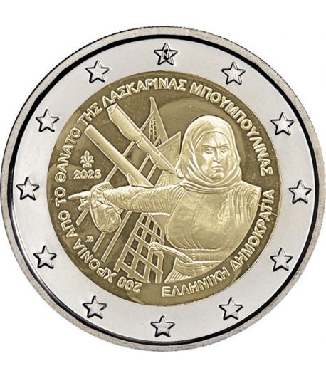 moneda 2 euros Grecia 2025 Bouboulina  - 1