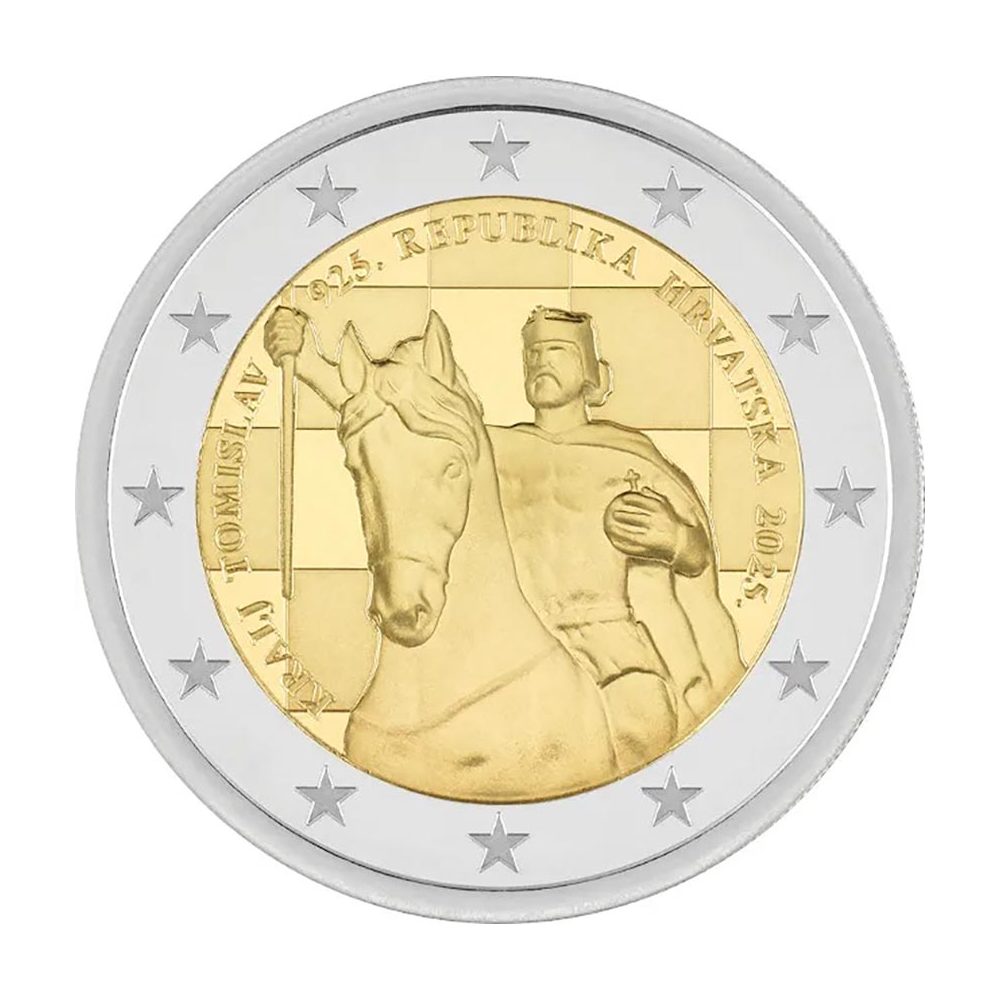 moneda 2 euros Croacia 2025 Rey Tomislav  - 1