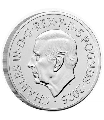 Moneda de niquel 5 Libras Inglaterra 2025 Iron Maiden.  - 2