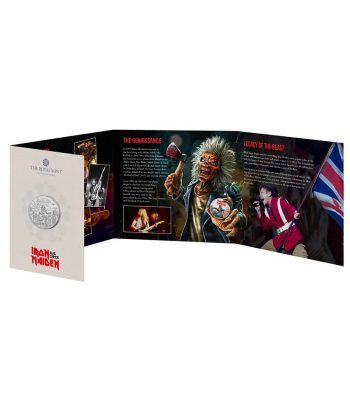 Moneda de niquel 5 Libras Inglaterra 2025 Iron Maiden.  - 3