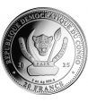 Onza Republica Dem. Congo 2025 20 Fr. León. Plata con oro.  - 2