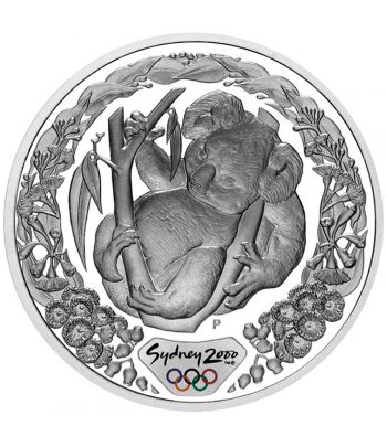 Moneda de plata 5$ Australia Sydney 2000. Koala. Estuche.  - 1