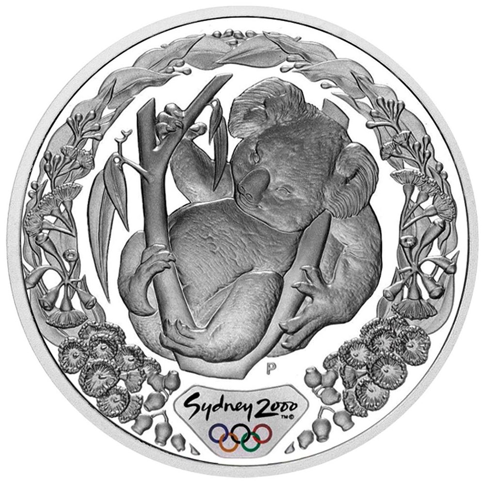 Moneda de plata 5$ Australia Sydney 2000. Koala. Estuche.  - 1