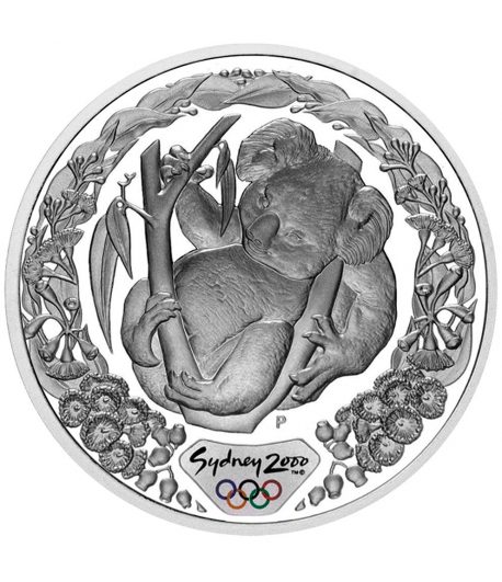 Moneda de plata 5$ Australia Sydney 2000. Koala. Estuche.  - 1