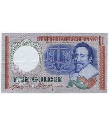 Billete Holanda Tien 10 Gulden 1953  - 1