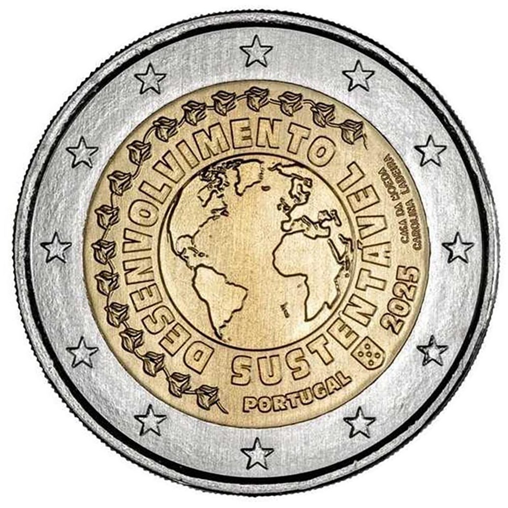 moneda 2 euros Portugal 2025 Desarrollo Sostenible  - 1