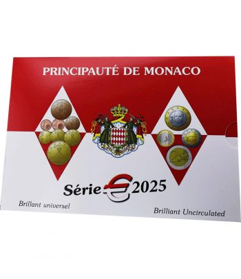Cartera euros Monaco 2025. Nuevas monedas 1€ y 2€.  - 1