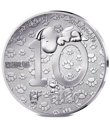 Moneda 10 euros de plata Francia 2025 Snoopy. Proof  - 2